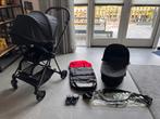 Cybex Mios - Zwart met wieg, regenhoes, voetenzak en adapter, Kinderen en Baby's, Kinderwagens en Combinaties, Ophalen, Zo goed als nieuw