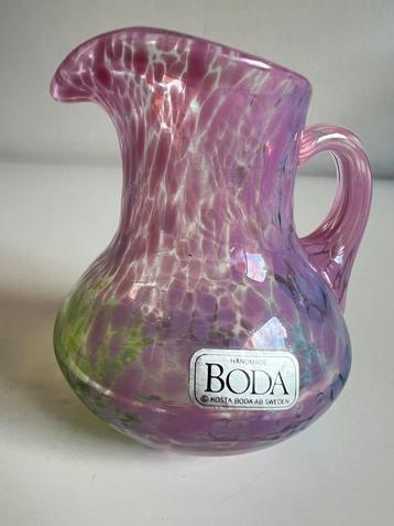Vintage Kosta Boda Art Collection Vaas Roze Groen UH Vallien beschikbaar voor biedingen