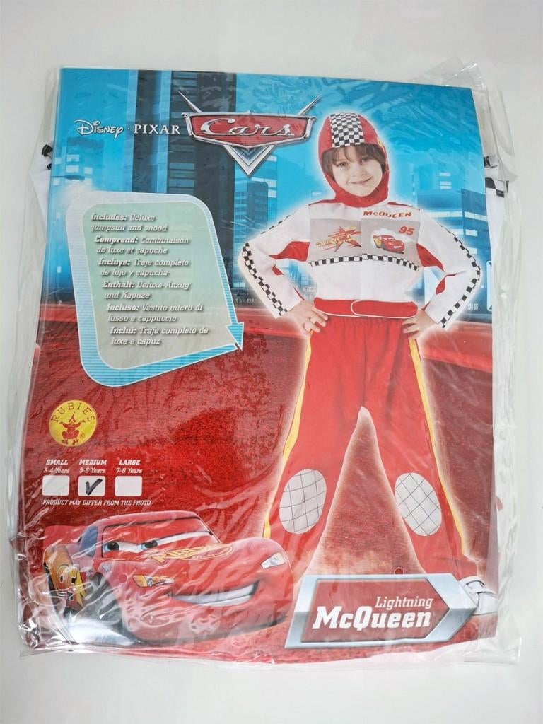 Disney Cars verkleedpak deluxe 5-6jr (NIEUW), Kinderen en Baby's, Carnavalskleding en Verkleedspullen, Ophalen of Verzenden, Nieuw