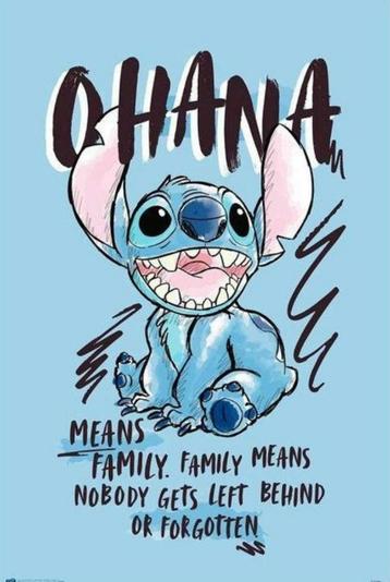 Stitch Ohana Maxi Poster - Disney beschikbaar voor biedingen