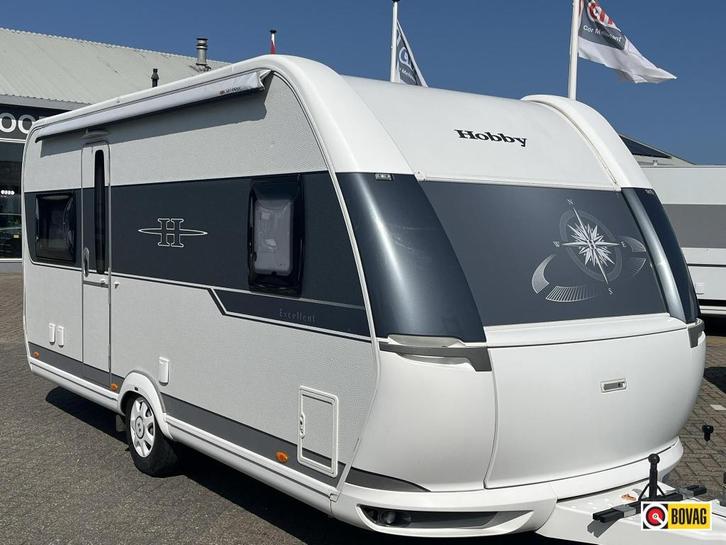 Hobby Excellent 495 UFE Luifel/Voortent/Mover, Caravans en Kamperen, Caravans, Bedrijf, tot en met 4, Rondzit, Hobby, Frans bed