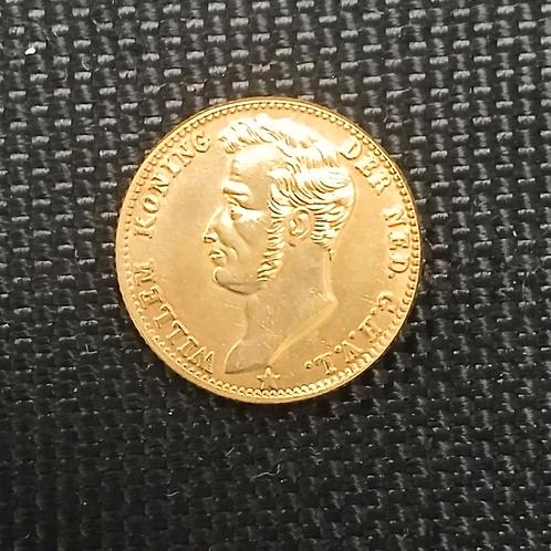 Koning Willem I vijfje 5 gulden 1827 B Goudverguld naslag, Postzegels en Munten, Munten | Nederland, Losse munt, 5 gulden, Koning Willem I