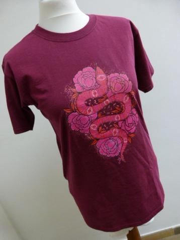 Shirt 100% vegan pinned by K maat S 36 top fuchsia beschikbaar voor biedingen