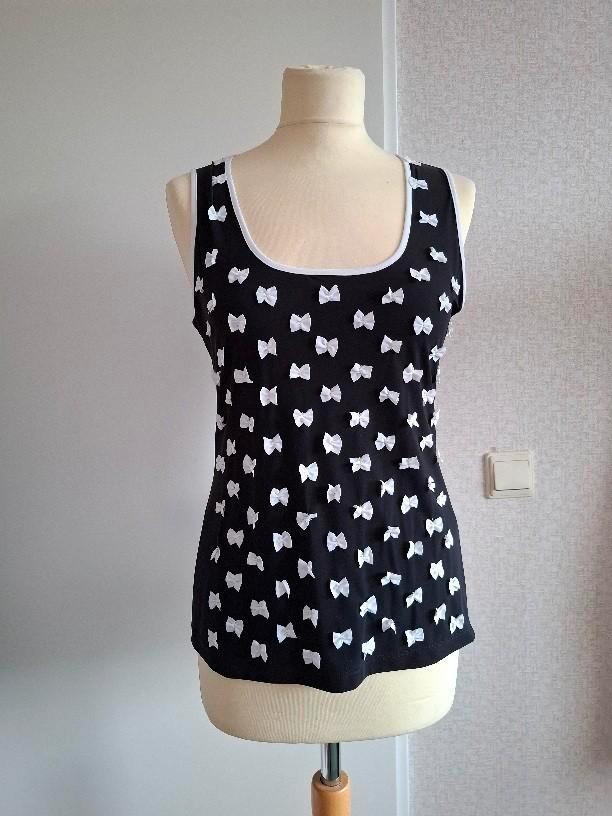 Mooie zwart/witte top travellerstof INDIES maat T3, Kleding | Dames, Tops, Nieuw, Maat 38/40 (M), Zwart, Zonder mouw, Ophalen of Verzenden