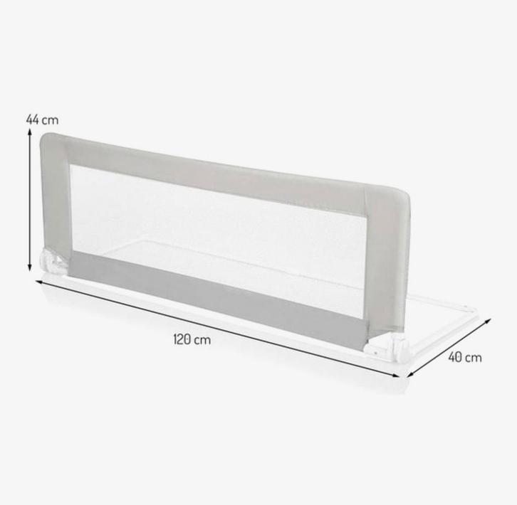 Baninni Bedhek Grijs 120 cm (2 stuks), Kinderen en Baby's, Kinderkamer | Bedden, Zo goed als nieuw, Minder dan 140 cm, Minder dan 70 cm