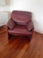 fauteuil, Huis en Inrichting, Fauteuils, Gebruikt, Ophalen of Verzenden, 50 tot 75 cm, Leer