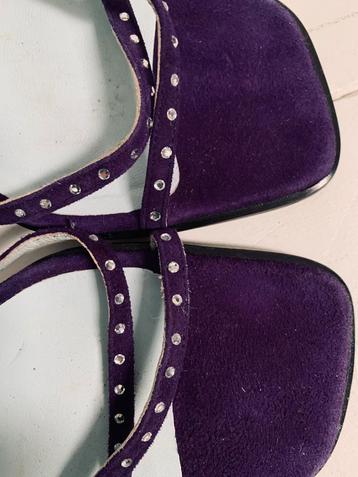 Fluwelen muiltjes slippers strass met hak 39 beschikbaar voor biedingen