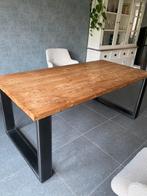 Eettafel teakhout 190x95, Ophalen, Gebruikt, Teakhout, 200 cm of meer
