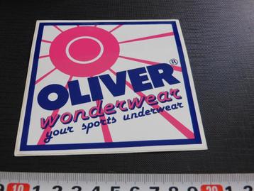 sticker OLIVER Wonderwear your sports underwear  beschikbaar voor biedingen