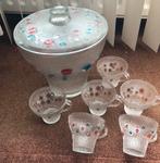 Antieke set voor bowl te maken, Huis en Inrichting, Keuken | Servies, Ophalen, Zo goed als nieuw, Glas, Overige stijlen