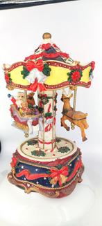 Kerst Carrousel met Muziek, blije kerstman en rendieren, Ophalen of Verzenden, Zo goed als nieuw