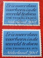 NL- Thorbecke Er is Meer - 1x Postfris / 1x Gestempeld, Verzenden, Na 1940, Postfris