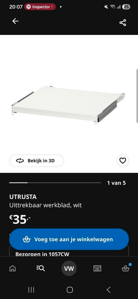 3 Uitschuifbare Utrusta Werkbladen/Planken.  IKEA, Huis en Inrichting, Keuken | Keukenbenodigdheden, Nieuw, Ophalen