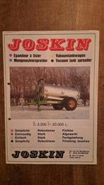Folder JOSKIN Mengmestverspreiders, giertonnen, Ophalen of Verzenden, Zo goed als nieuw, Folder