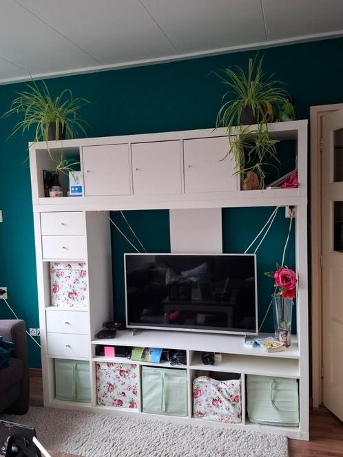 Witte tv/opbergmeubel van Ikea, Huis en Inrichting, Kasten | Wandmeubels, Gebruikt, 150 tot 200 cm, 150 tot 200 cm, 25 tot 50 cm