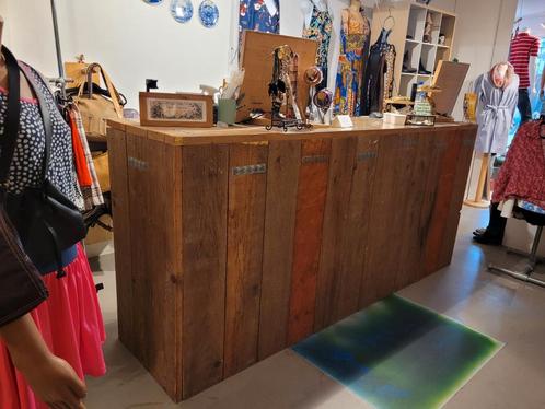 Houten Balie/toonbank, Huis en Inrichting, Kasten | Dressoirs, Gebruikt, Met plank(en), Ophalen