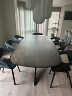 Deens ovaal verjongde eiken tafel, Huis en Inrichting, Tafels | Eettafels, 100 tot 150 cm, Eikenhout, 200 cm of meer, Ophalen of Verzenden