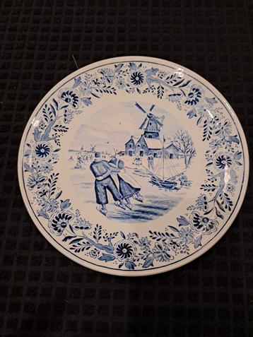 Delfts Blauw Bord - Winterlandschap beschikbaar voor biedingen