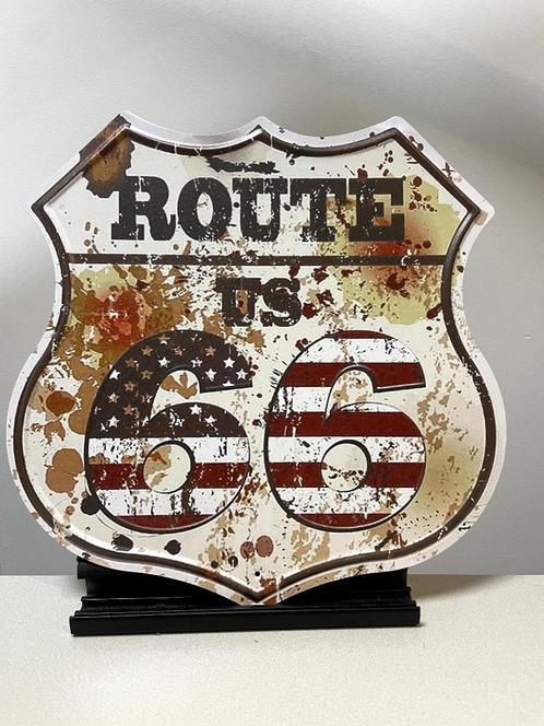 Route 66 metalen wandbord (30x30), Huis en Inrichting, Woonaccessoires | Wanddecoraties, Nieuw, Ophalen of Verzenden