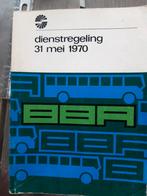 BBA dienstregeling 31 mei 1970 - autobusdienst, Verzamelen, Ophalen of Verzenden, Zo goed als nieuw, Bus of Metro, Boek of Tijdschrift