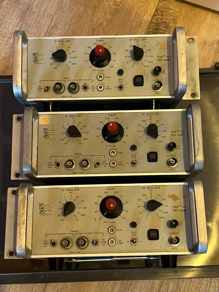 3 EG&G PAR Model 113 voorversterkers, werkend meetapparatuur, Hobby en Vrije tijd, Elektronica-componenten, Gebruikt, Ophalen of Verzenden