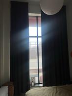 Antraciet blokkerende gordijnen - 4x3 meter, Ophalen of Verzenden, Gebruikt, Grijs, 200 cm of meer