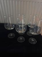 6 Rode Wijnglazen in Goede Staat, Ophalen, Zo goed als nieuw, Minder dan 25 cm
