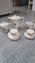 Brocante Vintage Theeservies met Bloemmotief, Ophalen of Verzenden