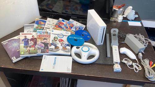 Complete Nintendo Wii met veel spellen., Spelcomputers en Games, Spelcomputers | Nintendo Wii, Zo goed als nieuw, Met 1 controller