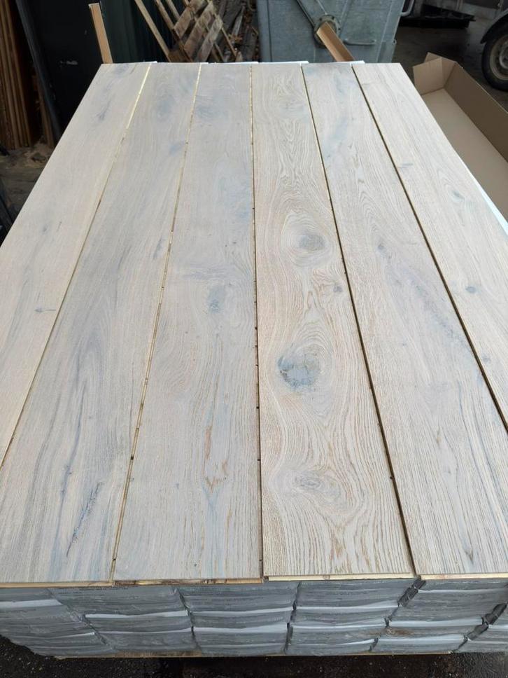 Eiken vloer lamelparket 19 cm breed 1,4 cm dik  NIEUW, Doe-het-zelf en Verbouw, Vloerdelen en Plavuizen, Nieuw, Vloerdelen of -planken