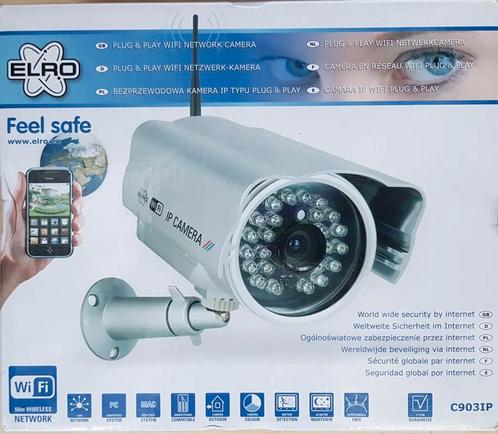 10x Partij Elro Smartwares outdoor iP Camera WiFi/ Lan, Audio, Tv en Foto, Videobewaking, Zo goed als nieuw, Buitencamera, Ophalen of Verzenden