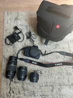 Canon EOS 1200D + 3 lenzen + accessoires (compleet pakket), Audio, Tv en Foto, Fotocamera's Digitaal, Ophalen of Verzenden, Spiegelreflex