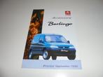 brochure Citroen Berlingo accessoires  1996, Ophalen of Verzenden, Nieuw, Overige merken