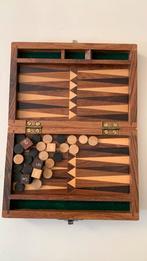 Houten backgammon reisspel (jaren 60-70), Ophalen of Verzenden, Zo goed als nieuw, Reisspel