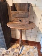 Landelijke oud houten wijntafel, 50 tot 100 cm, Ophalen of Verzenden, Zo goed als nieuw, Minder dan 50 cm