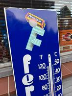 ferrania emaille reclamebord / thermometer XL, Reclamebord, Gebruikt, ., Ophalen of Verzenden