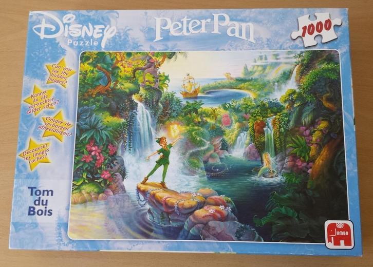 Puzzel Peter Pan- Tom duBois - 1000 stukjes - Jumbo, Hobby en Vrije tijd, Denksport en Puzzels, Gebruikt, Legpuzzel, 500 t/m 1500 stukjes