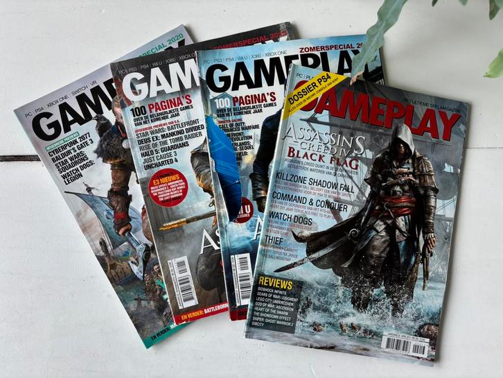 4x Gameplay verschillende AC edities., Boeken, Tijdschriften en Kranten, Gelezen, Ophalen of Verzenden