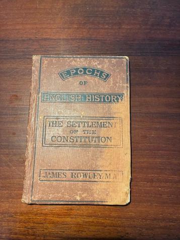Boek - The Settlement of the Constitution, 1689-1784 beschikbaar voor biedingen