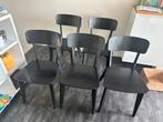 5x IKEA Lisabo Stoelen Zwart, Ophalen, Gebruikt, Zwart, Vijf, Zes of meer stoelen