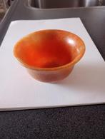 Oranje Quartz Stenen Bakje Kom Doorschijnend, Schaal, Rond, Ophalen of Verzenden, Zo goed als nieuw