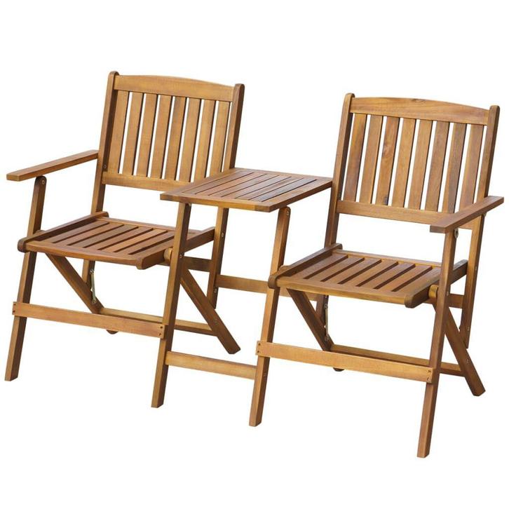 Tuinbank met theetafel inklapbaar 140 cm €105, Tuin en Terras, Tuinmeubel-accessoires, Nieuw, Ophalen of Verzenden