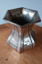 Vintage verzilverde zeshoekige vaas, Ophalen of Verzenden