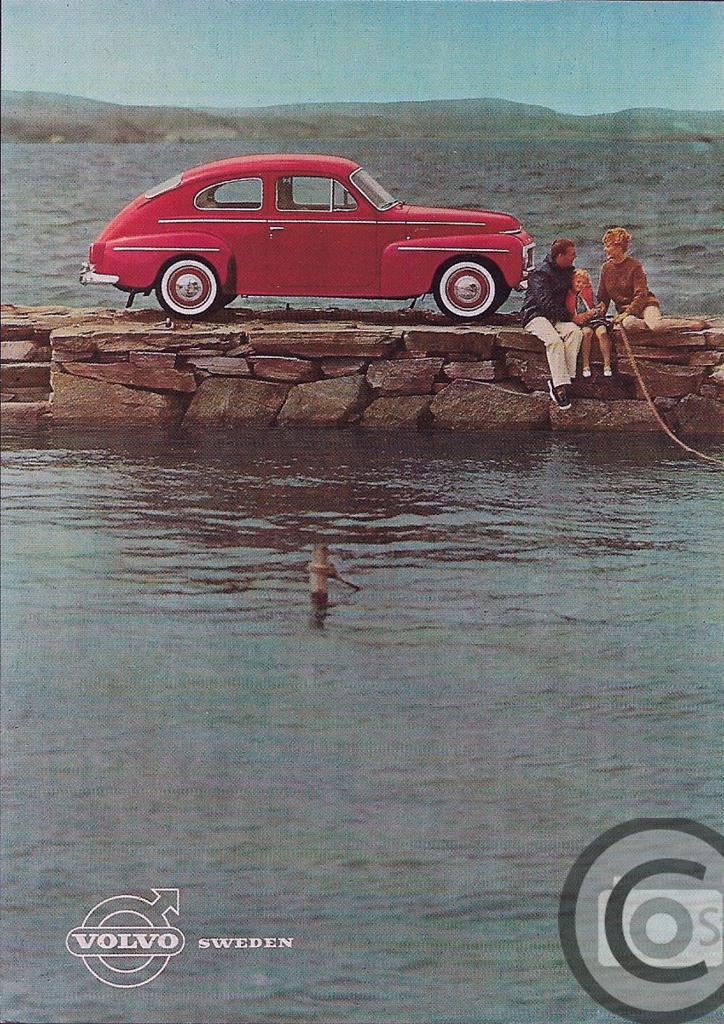 oldtimer Volvo PV544 B18 katterug ansichtkaart, Verzenden, Zo goed als nieuw, Auto's