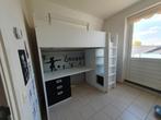 Hoogslaper Ikea met bureau, opbergvakken, hangkast, wit, Ophalen, Gebruikt, Eenpersoons, 200 cm