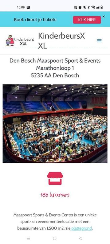 Kinderbeurs XXL Maaspoort 28/09/2025 beschikbaar voor biedingen