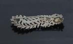 Veer broche antiek zilver 7 roos diamanten vintage dames, Ophalen of Verzenden, Zilver, Broche, Met edelsteen