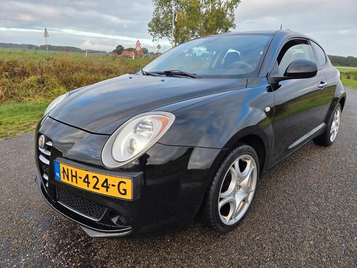 Alfa Romeo MiTo 1.4 16V 2009 Zwart, Auto's, Alfa Romeo, Bedrijf, MiTo, ABS, Airbags, Centrale vergrendeling, Elektrische buitenspiegels