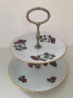Posseleinen etagere voor Engelse high tea, Ophalen of Verzenden, Zo goed als nieuw