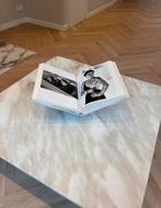 Carrera Marmer Salontafel - Massief en Prachtig, Ophalen, Overige materialen, Gebruikt, 100 tot 150 cm
